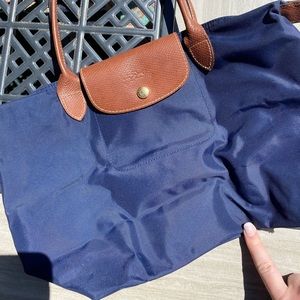 Navy Longchamp Tote